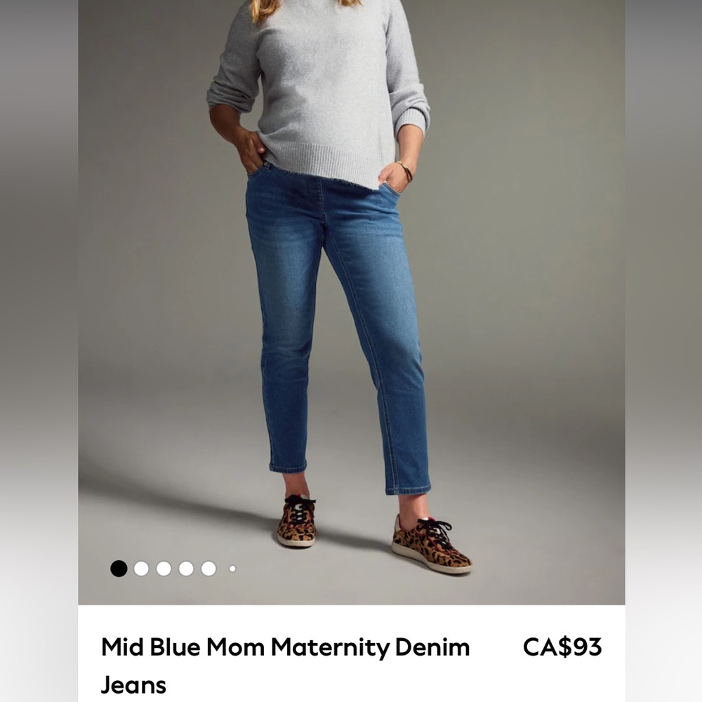 Next Direct Mid Blue Mom Maternity Denim Jeans